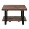 Alaterre Furniture Pomona 27" Metal and Wood Square Coffee Table AMBA1320 - alternate 2